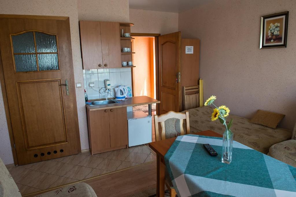 Kuchyň nebo kuchyňský kout v ubytování Flaming