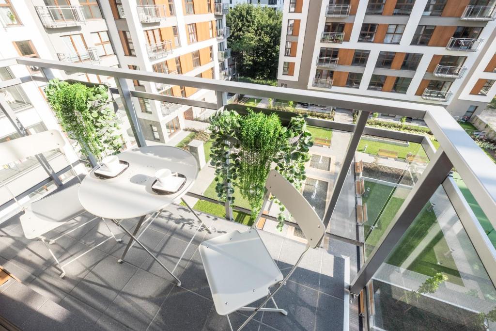 Balkón nebo terasa v ubytování Good Time Apartment Warsaw Vista