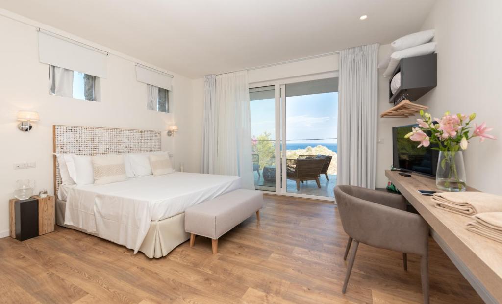 Кровать или кровати в номере Iancu Charme Apartments