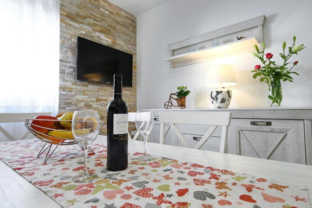 TV a/nebo společenská místnost v ubytování Apartment Nela