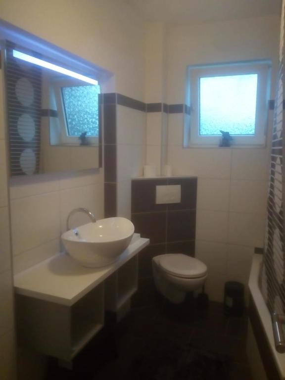 Koupelna v ubytování Ferienwohnung Waldeck am Edersee
