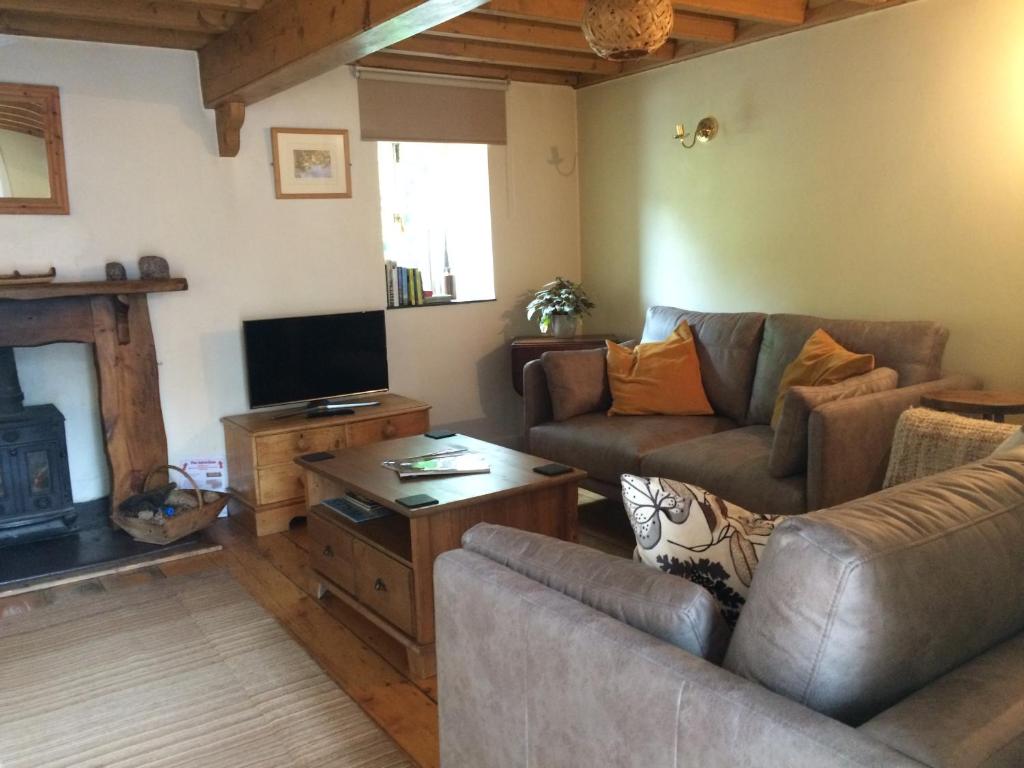 Televiisor ja/või meelelahutuskeskus majutusasutuses Skip To The Zipwire