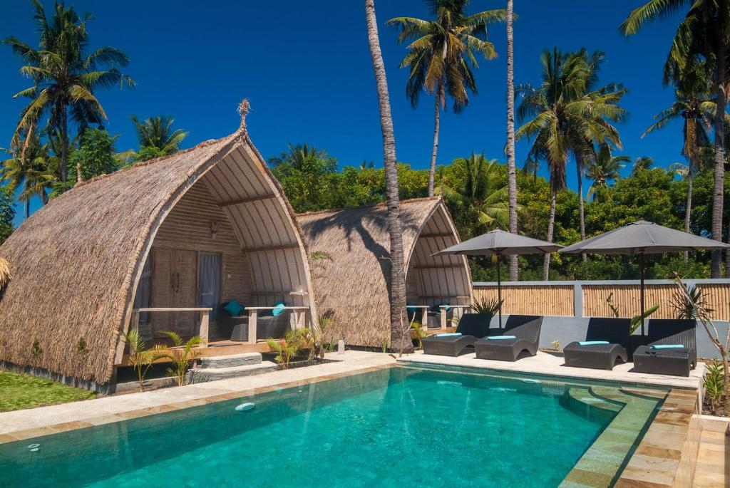 Bazén v ubytování Gili Meno Escape - Adults Only nebo v jeho okolí