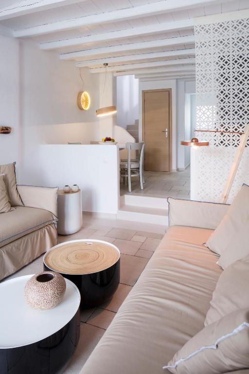 Posezení v ubytování Villa Del Sol Mykonos