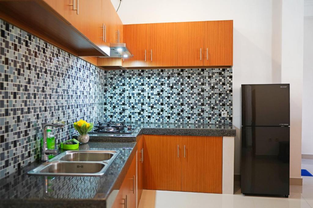 Kuchyň nebo kuchyňský kout v ubytování Lebak Bali Residence