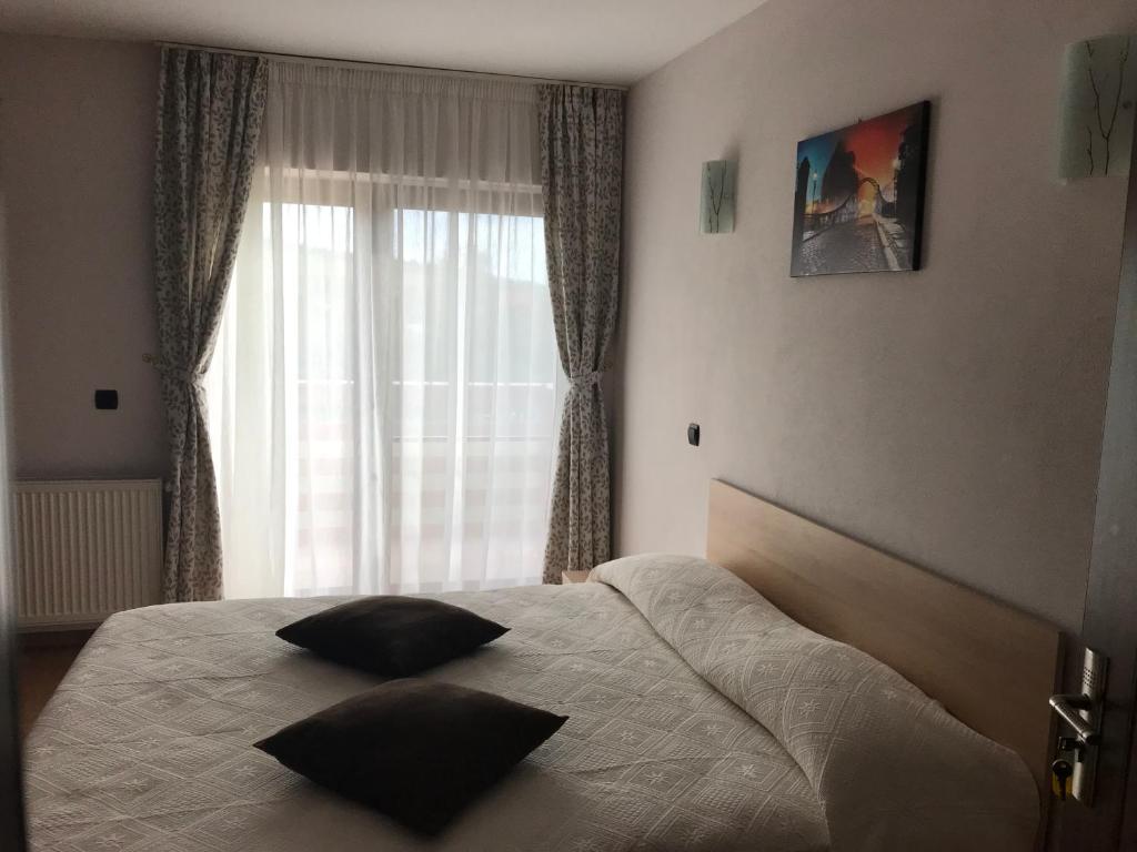 Postel nebo postele na pokoji v ubytování Pensiunea Granada