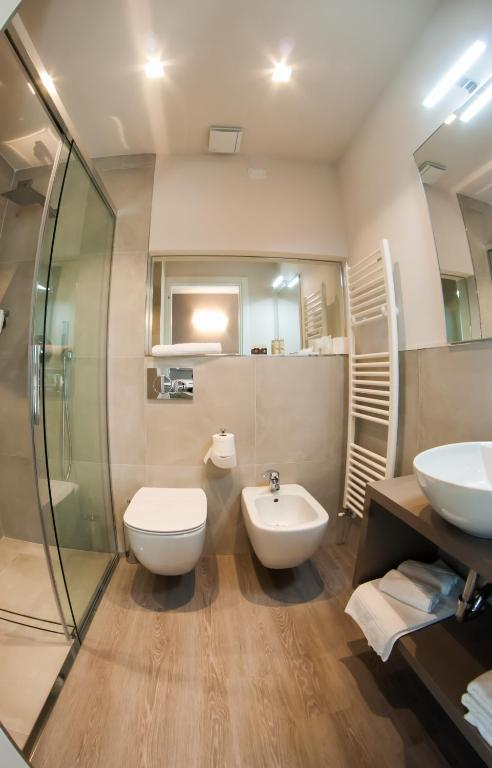 Koupelna v ubytování Hotel Palos