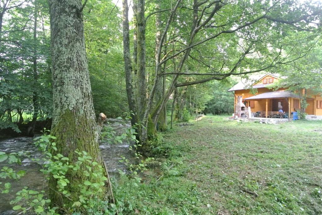 Zahrada ubytování Chalet by the river