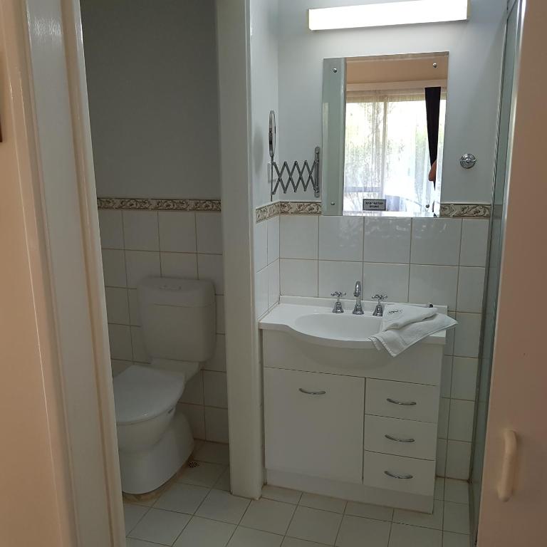 Koupelna v ubytování Pecan Hill BNB