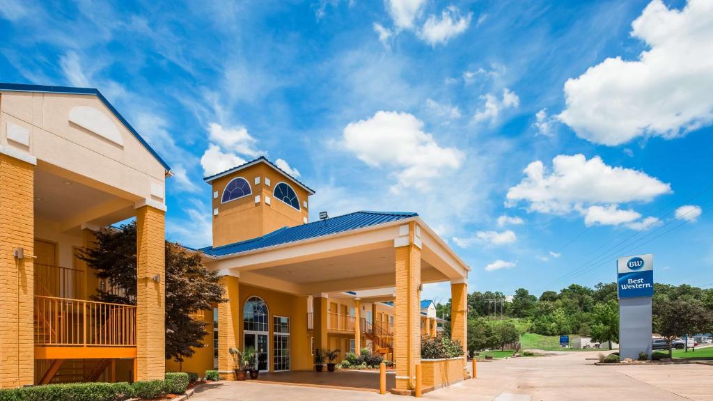 a building with a clock tower on top of it at Best Western Van Buren Inn in Van Buren