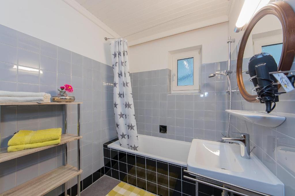 Koupelna v ubytování Ferienhaus Neureiter