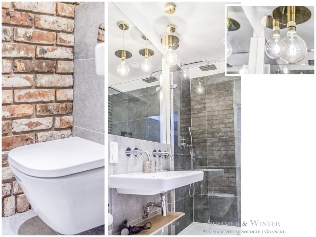 Kúpeľňa v ubytovaní Family Luxury Pure Old Town Apartament 1-8, 2 sypialnie i salon, parking pub, 60m2