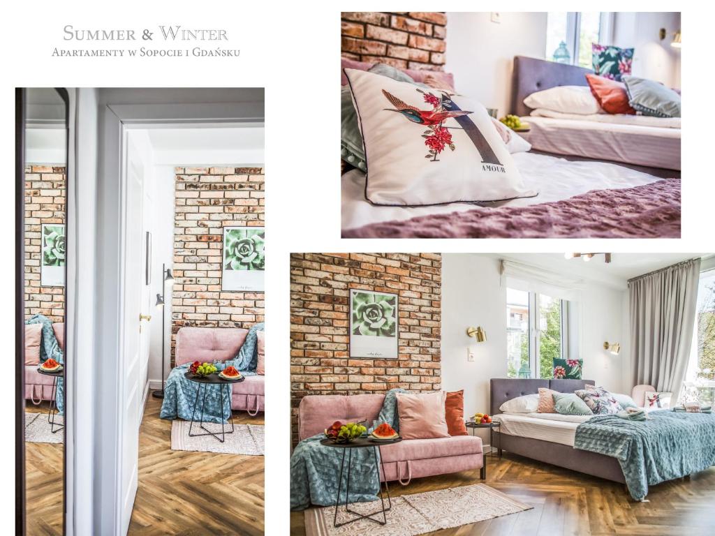 Posteľ alebo postele v izbe v ubytovaní Family Luxury Pure Old Town Apartament 1-8, 2 sypialnie i salon, parking pub, 60m2