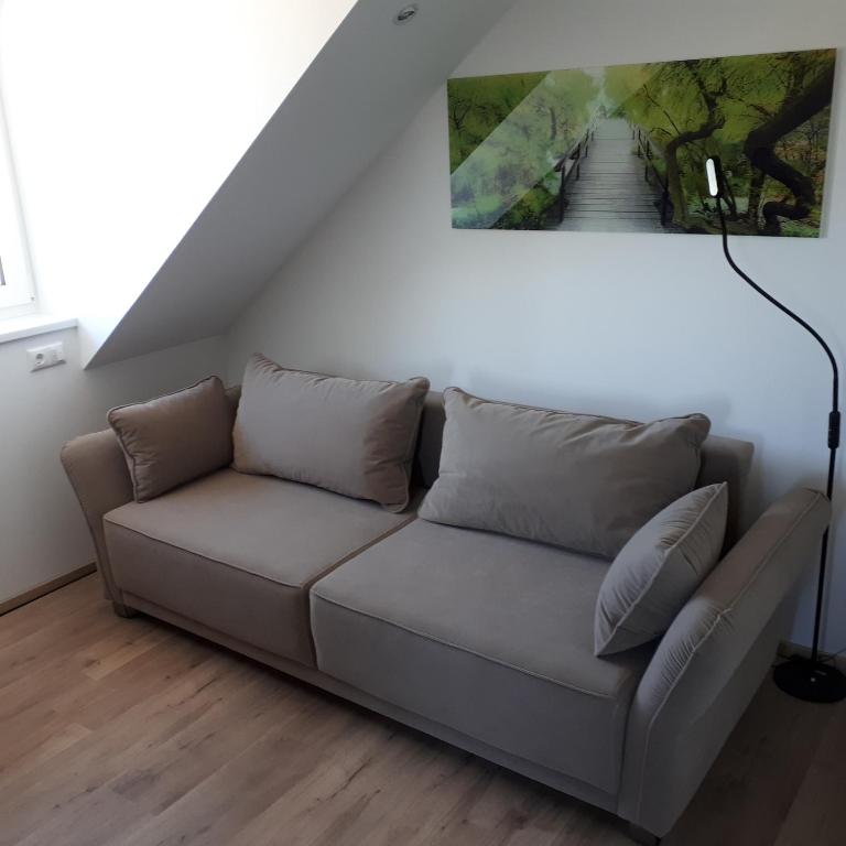 Posezení v ubytování Ferienwohnung Weigert