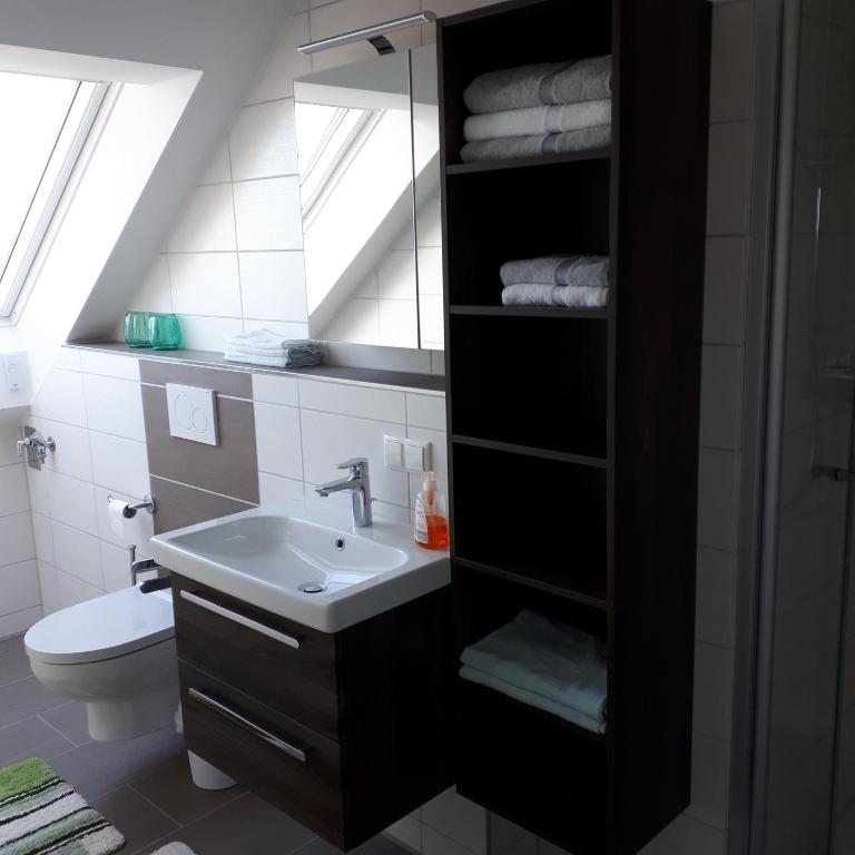 Koupelna v ubytování Ferienwohnung Weigert