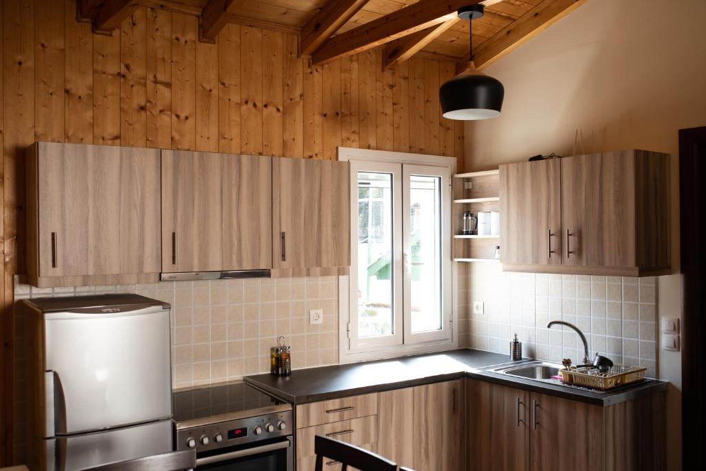 Kuchyňa alebo kuchynka v ubytovaní Luxury Loft Lefkas