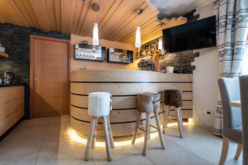 Kuchyň nebo kuchyňský kout v ubytování Aparthotel Dolomites Living&Relax