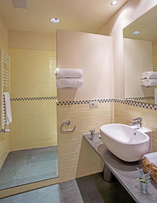 Koupelna v ubytování Hotel Antico Podere Propano