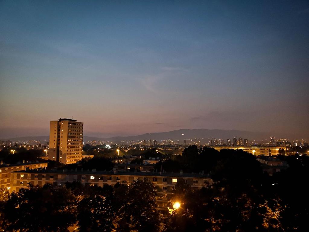 Widok na miasto Zagrzeb z tego apartamentu