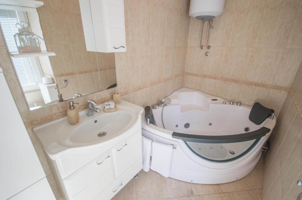 Koupelna v ubytování Apartment Kula Đurišić