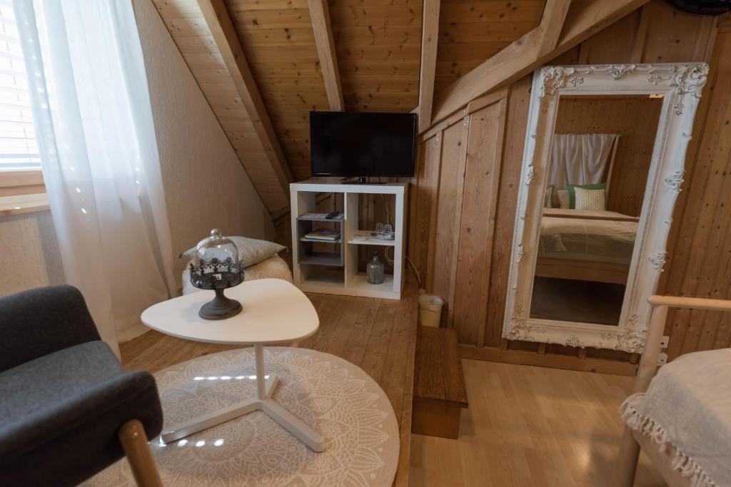 Posezení v ubytování BnB Alpenblick