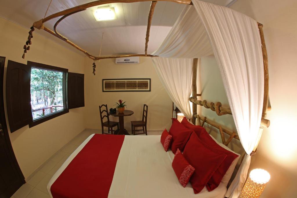 Postel nebo postele na pokoji v ubytování Amazon Ecopark Jungle Lodge