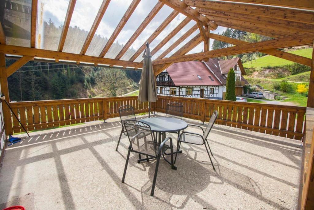 Balkón nebo terasa v ubytování Steinhof