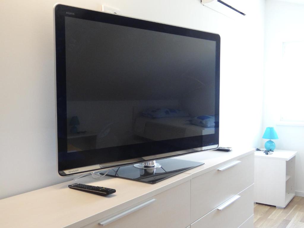 TV a/nebo společenská místnost v ubytování Apartmani Bura