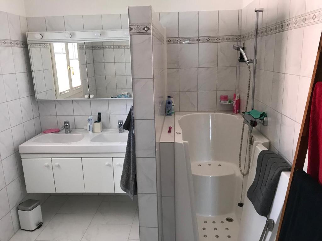 Koupelna v ubytování Casa al Castagno