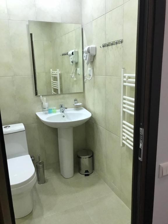 Koupelna v ubytování Hobby Hotel