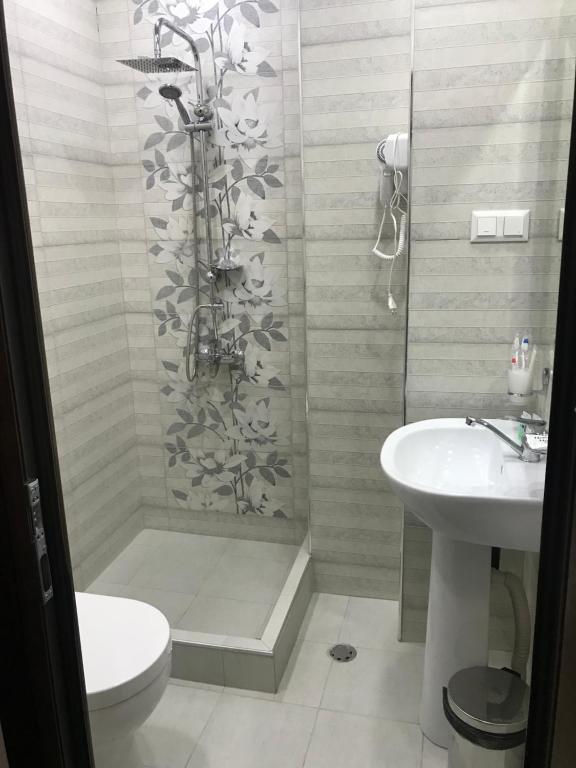 Koupelna v ubytování Hobby Hotel