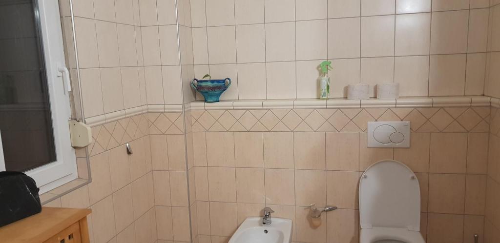 Koupelna v ubytování Szent László