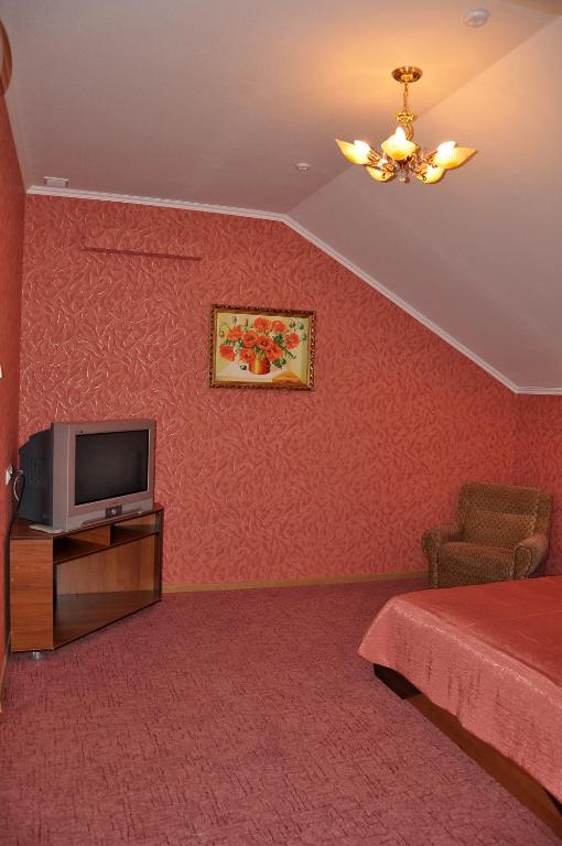TV a/nebo společenská místnost v ubytování Focus Hotel