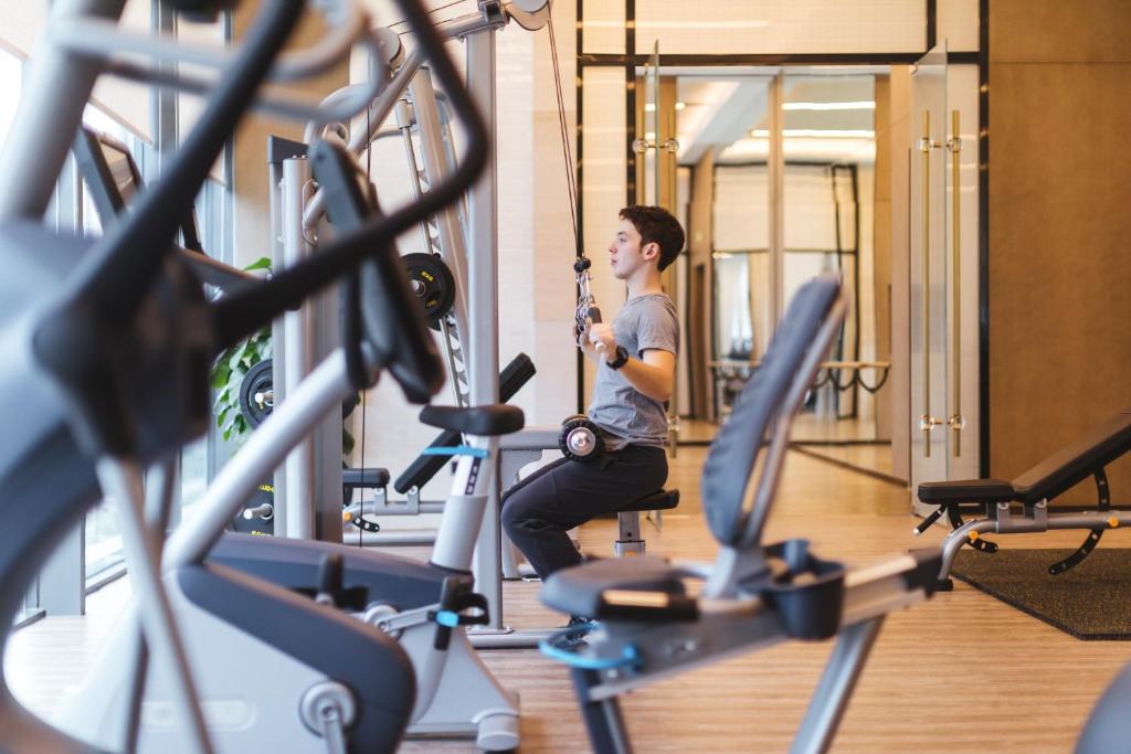 Fitness centrum a/nebo fitness zařízení v ubytování Pullman Fuzhou Tahoe