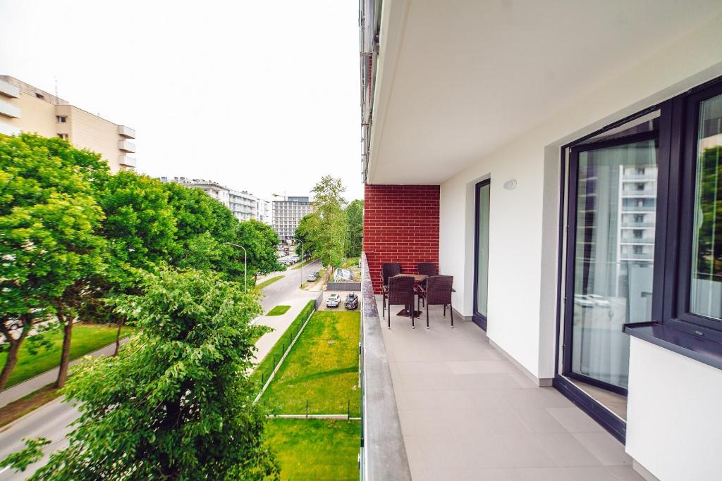 Balkón alebo terasa v ubytovaní Apartamenty Bliżej Morza