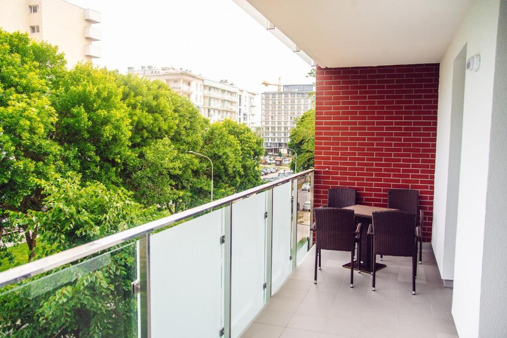 Balkón alebo terasa v ubytovaní Apartamenty Bliżej Morza