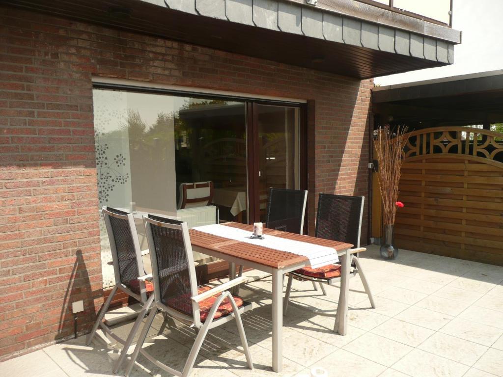 Patio nebo venkovní prostory v ubytování Ferienwohnung Dangast