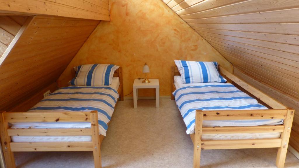 Postel nebo postele na pokoji v ubytování Ferienwohnung Dangast