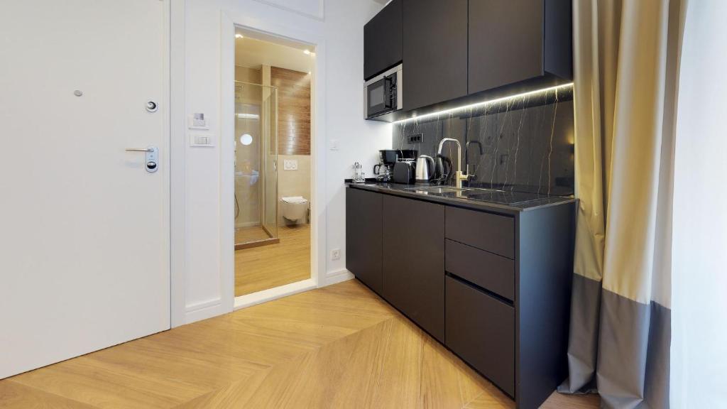 Kuchyňa alebo kuchynka v ubytovaní Illyria Luxury Studio Apartments