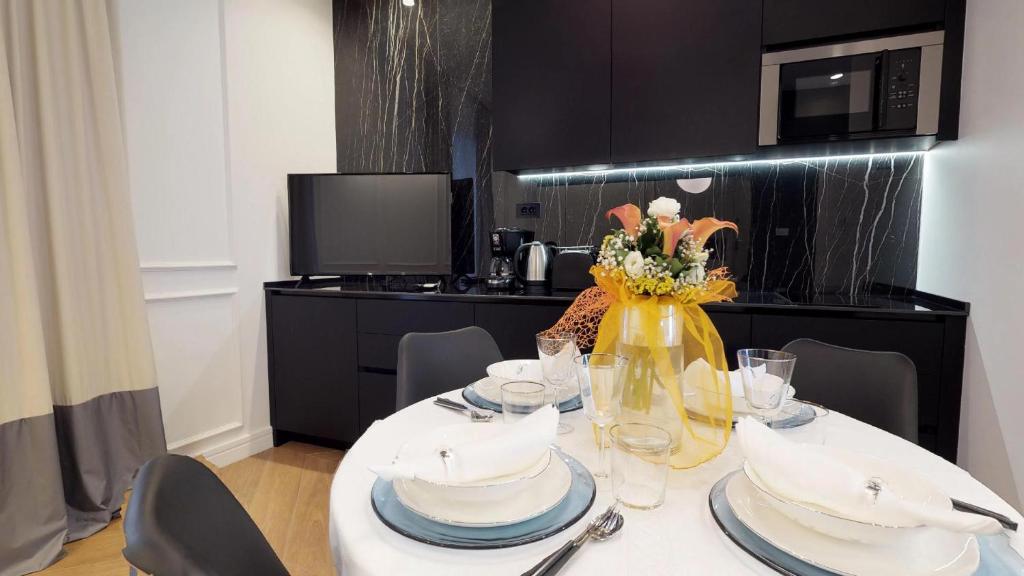 Kuchyňa alebo kuchynka v ubytovaní Illyria Luxury Studio Apartments