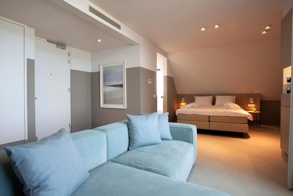 Strandhotelにあるベッド