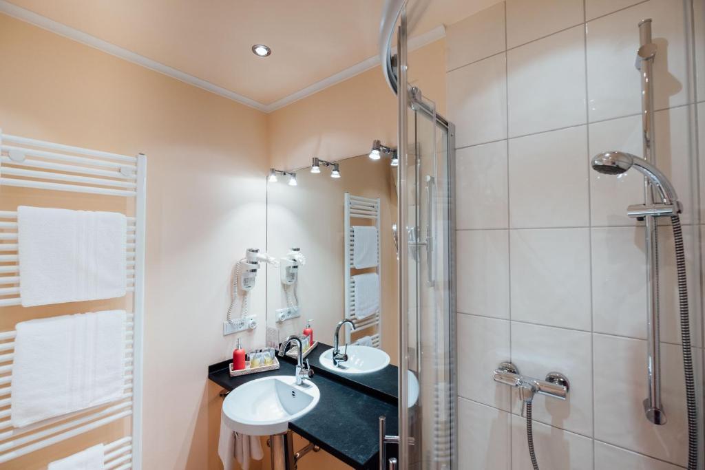 Koupelna v ubytování Hotel zur Mühle