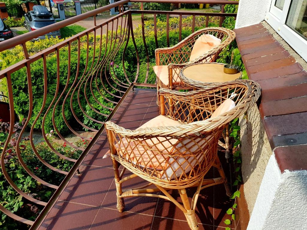 Balkón nebo terasa v ubytování Pensjonat Nostalgia