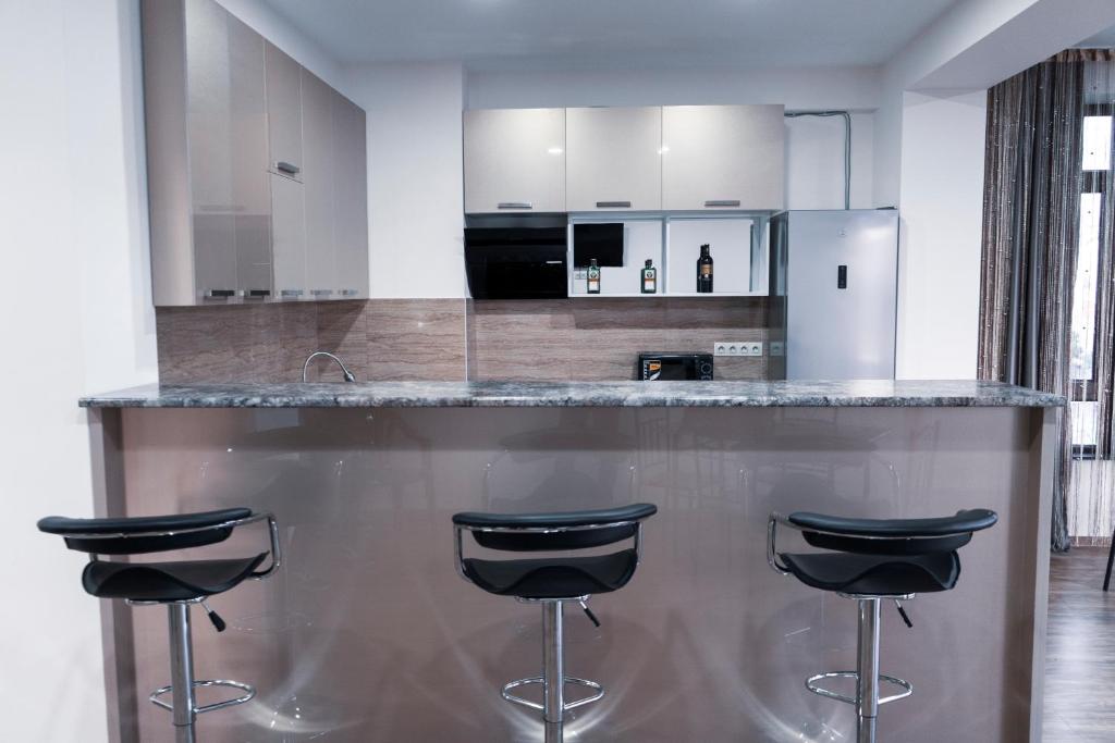 Kuchyň nebo kuchyňský kout v ubytování Avlabari Terrace Rooms