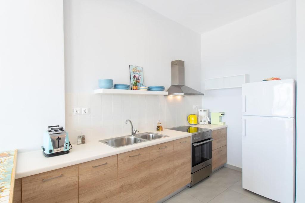 Kuchyňa alebo kuchynka v ubytovaní Rodamos apartment