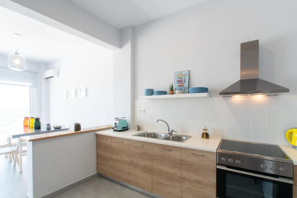 Kuchyňa alebo kuchynka v ubytovaní Rodamos apartment