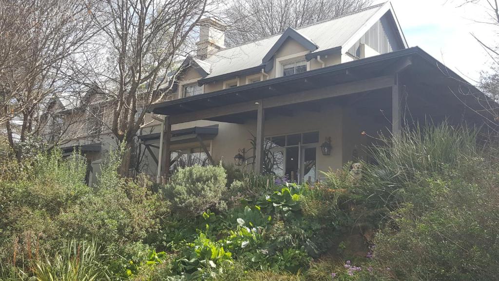 a house on a hill with trees and bushes at Little Fields Country House and Cottages in Howick