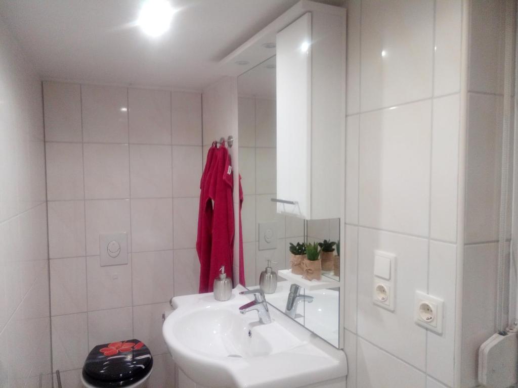 Koupelna v ubytování Ferienwohnung Sorgatz