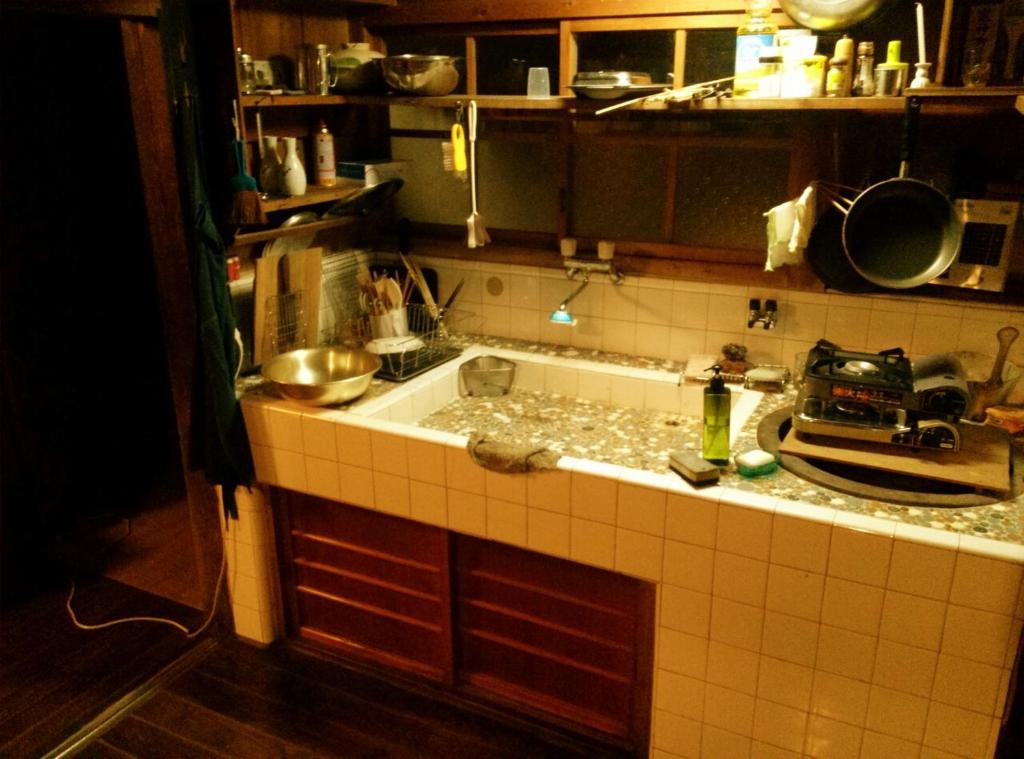 Kuchyň nebo kuchyňský kout v ubytování Guesthouse Okagesan
