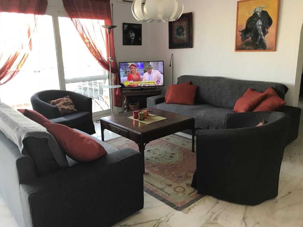 Posezení v ubytování Apartment Burriana
